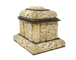 Bottega degli Embriachi, XV secolo, Cofanetto con scene della vita di Paride